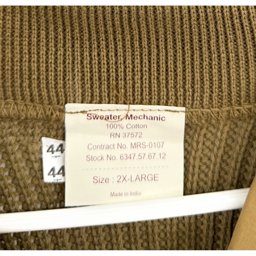 Rothco  WWII Vintage Style Mechanics Sweater Sz XXL Replica‎ Top Shirt 5359 - Picture 3 of 5
